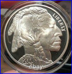 2001 P American Buffalo Single Coin Proof Silver Dollar OGP with Box & COA