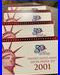 2001-S Complete SILVER Proof Set w Box and COA 4 SETS 10 coins