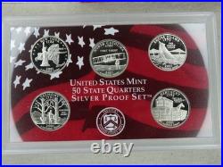 2001-S US Mint Silver Proof Set OGP COA & Box 10 Coins United States