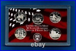 2001 Silver Proof State Quarter Set -5 Quarters- NO BOX