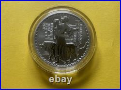 2001 UK Royal Mint Britannia One Ounce Silver Proof. 958 Coin With Box And COA