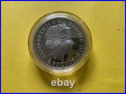 2001 UK Royal Mint Britannia One Ounce Silver Proof. 958 Coin With Box And COA