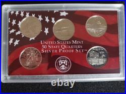 2001 U. S. Mint Silver Proof Set BOTH Boxes Included! Red + Blue