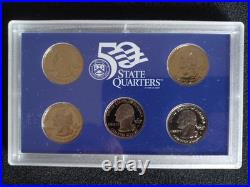 2001 U. S. Mint Silver Proof Set BOTH Boxes Included! Red + Blue