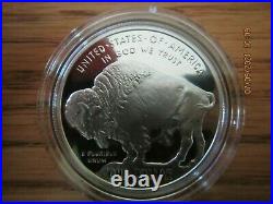 2001 United States Mint SILVER Buffalo Coin PROOF BF1 Sleeve, Box & COA