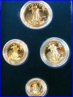 2001 W American Gold Eagle 4 Coin Proof Set w Box COA Platinum Silver Palladium