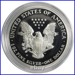 2001-W Proof $1 American Silver Eagle Box, OGP & COA