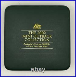 2002 $1 Australia 1 Oz Silver Proof Kookaburra Coin. Uncirculated Coin Box COA