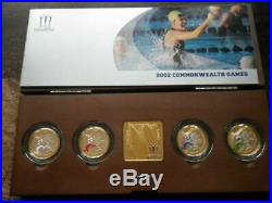 2002 Commonwealth Games £2 Pound Piedfort Silver Proof Coin Set Boxed With Coa
