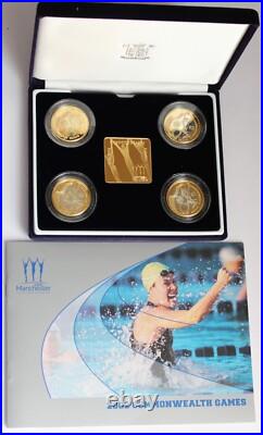 2002 Commonwealth Games Manchester Silver Proof 4-Coins £2 Set, Royal Mint Box