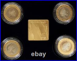 2002 Commonwealth Games Manchester Silver Proof 4-Coins £2 Set, Royal Mint Box