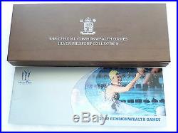 2002 Commonwealth Games Piedfort £2 Two Pound Silver Proof 4 Coin Set Box Coa
