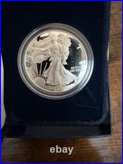 2002 Silver Eagle Proofs 2 Coins 1 Price In Original Boxes
