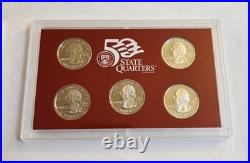 2002 UNITED STATES MINT SILVER PROOF SET 10 Coins withBox COA 50 STATE QUARTERS