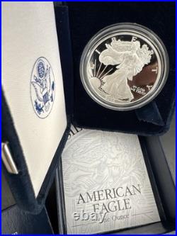 2002 W Proof American Silver Eagle 1oz. 999 Silver Dollar with Box and COA 2002 W Proof American Silver Eagle 1oz. 999 Silver Dollar with Box and COA