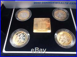 2002 silver proof Commonwealth Games £2 set of 4 boxed + COA FREE UK postage