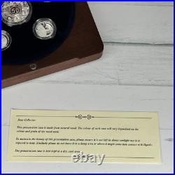 2003 Royal Australian Mint Fine Silver Proof Set Jarrah Presentation Box