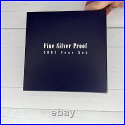 2003 Royal Australian Mint Fine Silver Proof Set Jarrah Presentation Box