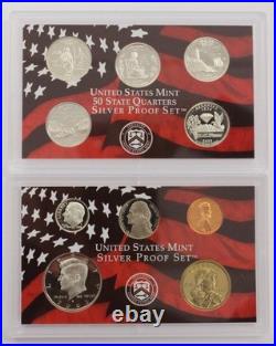 2003 US Mint SILVER PROOF SET with Box and COA (Set of 10 Coins)