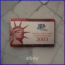 2003 U. S. Silver Proof Set Original Box with Certificate of Authenticity