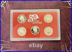 2003 United States Mint Silver Proof Set with State Quarters, Box & COA