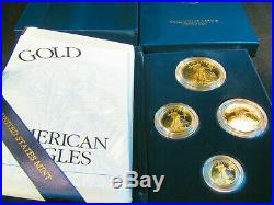 2003 W American Gold Eagle 4 Coin Proof Set w Box COA Platinum Silver Palladium
