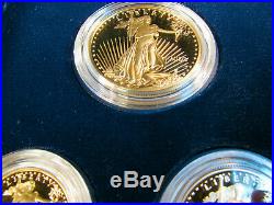2003 W American Gold Eagle 4 Coin Proof Set w Box COA Platinum Silver Palladium