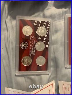 2004 2005 2006 S US Mint 50 State Quarters Silver Proof Set Original Box & COA