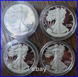 2004,2012,2013,2023 PROOF 1 oz. 999 Fine American Silver Eagle No Box or COA