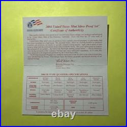 2004.999 Silver Proof Set COA Box 11 Coins 90% US Mint OGP USA Nice