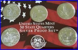 2004-S US Mint Silver Proof Set 11 Coins OGP Red Box COA 90% State Quarters