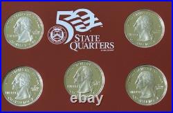 2004-S US Mint Silver Proof Set 11 Coins OGP Red Box COA 90% State Quarters
