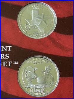 2004-S US Mint Silver Proof Set 11 Coins OGP Red Box COA 90% State Quarters