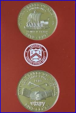 2004-S US Mint Silver Proof Set 11 Coins OGP Red Box COA 90% State Quarters