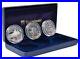 2004 Silver Proof 60th Anniversary D Day Poppy 3 Coin £5 Boxed Set