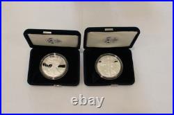 2004 W US Mint AMERICAN Silver (2) Eagle Proof Coins with Box OGP and COA