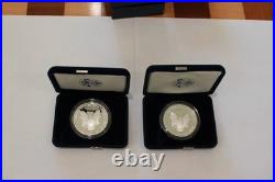 2004 W US Mint AMERICAN Silver (2) Eagle Proof Coins with Box OGP and COA