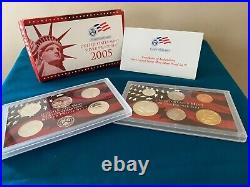 2004 to 2006 US MINT SILVER PROOF SETS (3) With BOX AND COA
