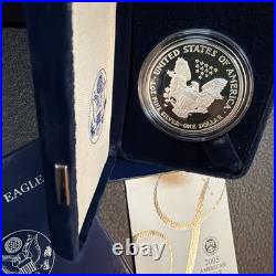 2005 American Eagle One Ounce Silver Proof Coin With COA & Case Box
