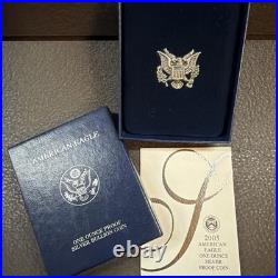 2005 American Eagle One Ounce Silver Proof Coin With COA & Case Box