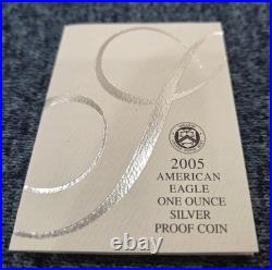 2005 American Eagle One Ounce Silver Proof Coin with Box & COA