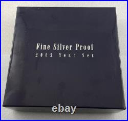 2005 Australian Fine Silver Proof Set in Hardwood Display Box POPULAR SET