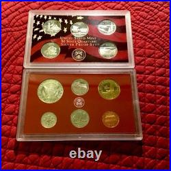 2005 SILVER PROOF SET Box & COA + 2001 Silver Quarters Proof Set (No Box Or COA)