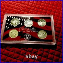 2005 SILVER PROOF SET Box & COA + 2001 Silver Quarters Proof Set (No Box Or COA)