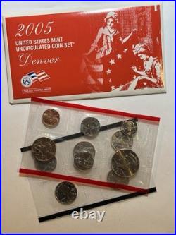 2005-S 90% Silver Proof Set US Mint -11 Coin Set with Box and 2005 Mint set