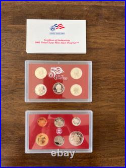 2005-S U. S. Mint Silver Proof Set Complete OGP Box & COA 10 Coins 90% Silver