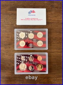 2005-S U. S. Mint Silver Proof Set Complete OGP Box & COA 10 Coins 90% Silver