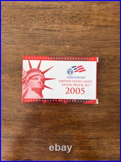 2005-S U. S. Mint Silver Proof Set Complete OGP Box & COA 10 Coins 90% Silver