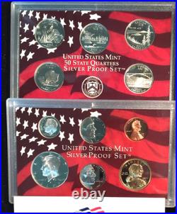 2005 U. S. Mint 90% Silver Proof 11 Coin Set Mint Condition withBox + COA