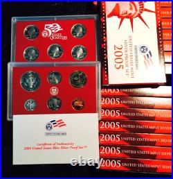 2005 U. S. Mint 90% Silver Proof 11 Coin Set Mint Condition withBox + COA